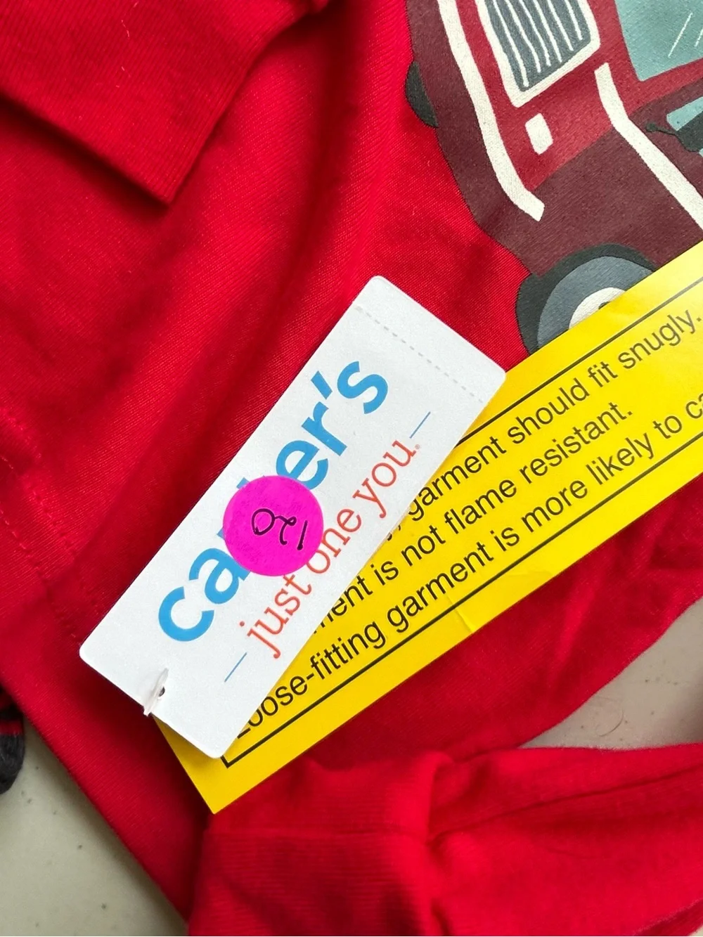 Carters Burt’s Bees Boy 3PC Set Pullover T-Shirt Pajama Pants Size 3T  Red Gray